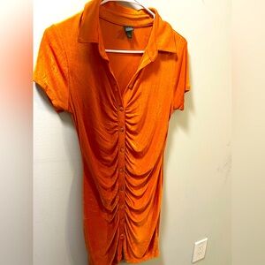 Bright orange dress